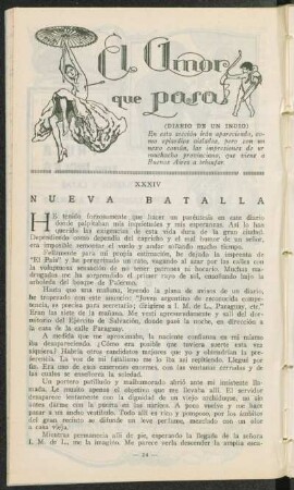 El amor que pasa - XXXIV Nueva batalla : (Diario de un indio)