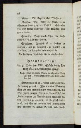 56-58 Beantwortung der S. 128 des ersten Bändchens vorgelegten Frage