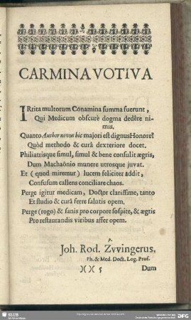 Carmina Votiva
