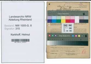 Entnazifizierung Helmut Von Der Kerkhoff , geb. 23.03.1905 (Kaufmann)