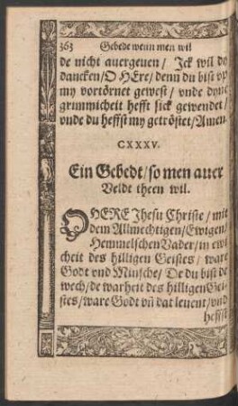 Ein Gebedt/ so men aver Veldt theen wil.