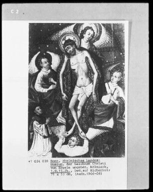 Der Leichnam Christi von Engeln umgeben