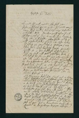 Brief vom 21. April 1854