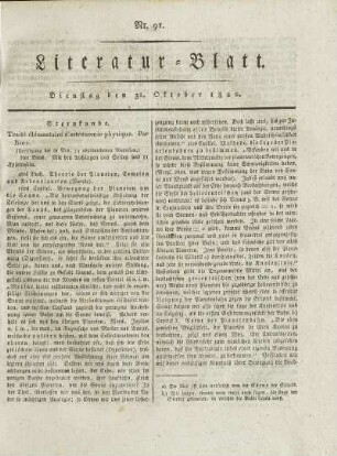 91, 1820: Heft