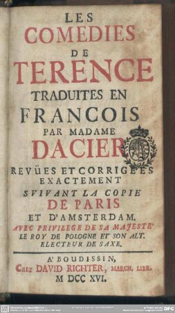 Les Comédies De Terence
