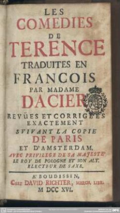 Les Comédies De Terence
