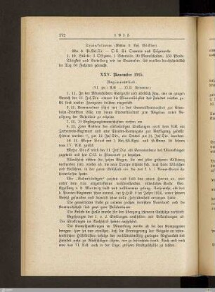 XXV. November 1915
