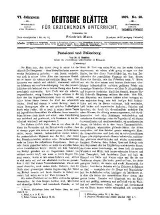Pestalozzi und Fellenberg : (Fortsetzung)