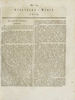 13, 1818: Heft