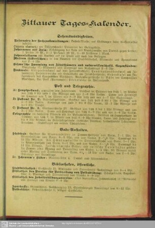 Zittauer Tages-Kalender