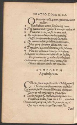 Symbolum Apostolorum.