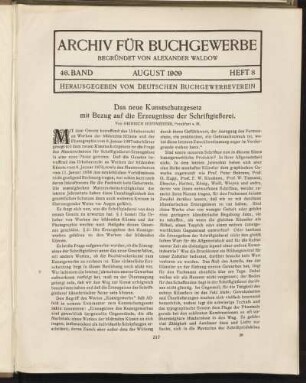 8.1909: Heft 8, August 1909