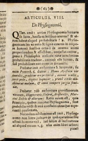 63-70, Articulus VIII.