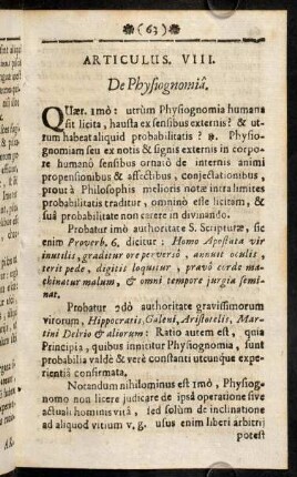 63-70, Articulus VIII.