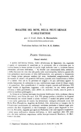 I. Malattie del rene, della pelvi renale e dell´uretere[...]