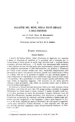 I. Malattie del rene, della pelvi renale e dell´uretere[...]