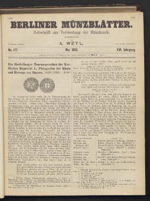 No. 177. Mai 1895