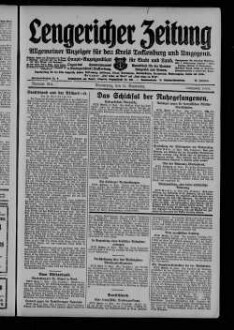 Lengericher Zeitung : allgemeiner Anzeiger für den Kreis Tecklenburg und Umgegend : Amtsblatt für die Aemter Lengerich und Lienen in Westfalen : Haupt-Anzeigenblatt für Stadt und Land : Organ des Landratsamtes und Amtsgericht in Tecklenburg : unabhängige Tageszeitung für die Orte Lengerich, Hohne, Tecklenburg, Ladbergen, Lienen, Kattenvenne, Natrup-Hagen, Brochterbeck, Westerkappeln, Leeden und Ledde