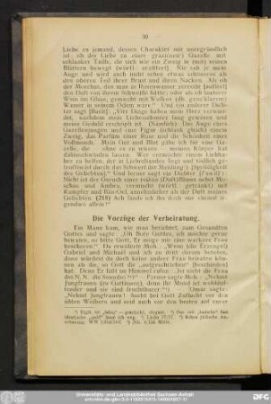 Die Vorzüge der Verheiratung.