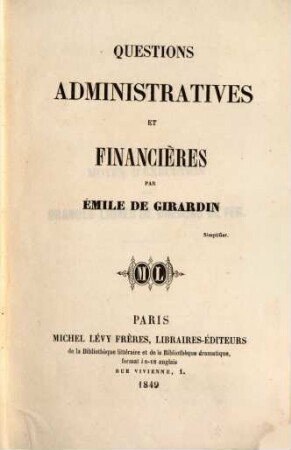 Questions administratives et financières