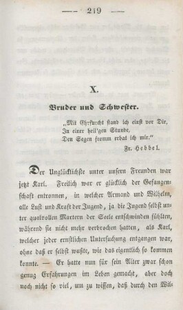 X. Bruder und Schwester