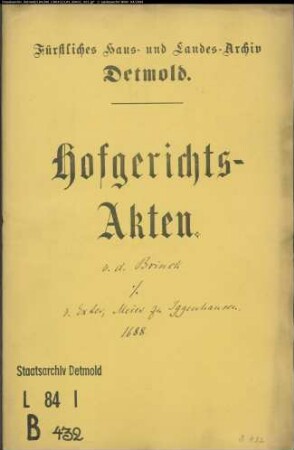 von dem Brinck, Otto gegen Johann Henrich von Exter, Meier zu Iggenhausen - Schuldforderung