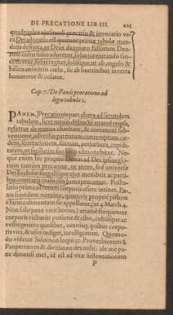 Cap. 7. De Panis precatione ad leges tabulae 2.