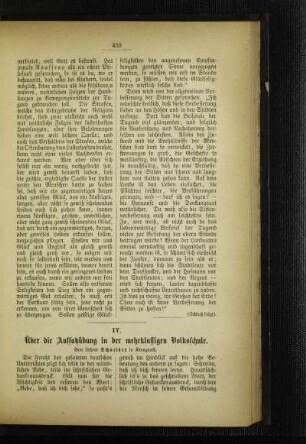Über die Aufsatzübung in der mehrklassigen Volksschule
