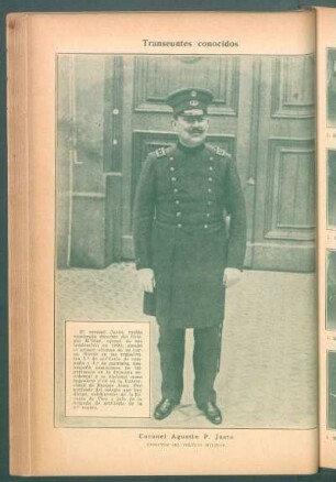 Coronel Agustín P. Justo, director del Colegio Militar - [Retrato] : Transeúntes conocidos