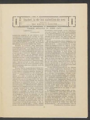 Isabel, la de los cabellos de oro : Novela. Capítulo I - (Continuación)