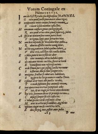 Votum Coniugale ex Psalmo CXVII.