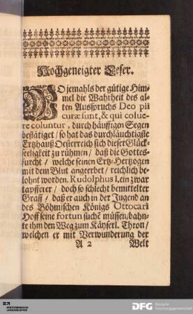 Hochgeneigter Leser