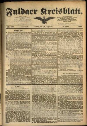 Ausgabe vom Freitag, den 28. Dezember 1906.