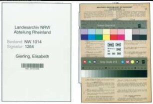 Entnazifizierung Elisabeth Gierling , geb. 26.12.1903 ()
