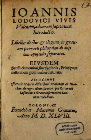 Ad veram Sapientiam Introductio
