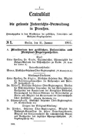 Ministerium der geistlichen, Unterrichts- und Medizinal-Angelegenheiten