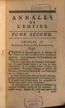 Annales De L'Empire Depuis Charlemagne. 2