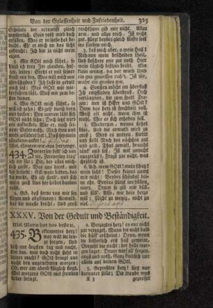 XXXV. Von der Gedult und Beständigkeit.