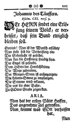 Johannis des Täuffers.
