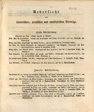 Maifest : gefeiert von der studirenden Jugend an dem Königlich-Bayerischen Gymnasium und der Lateinschule zu Würzburg ..., 1837