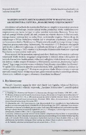 6: Maryjne sanktuarium karmelitów w Białyniczach : Architektura i sztuka "Białoruskiej Częstochowy"
