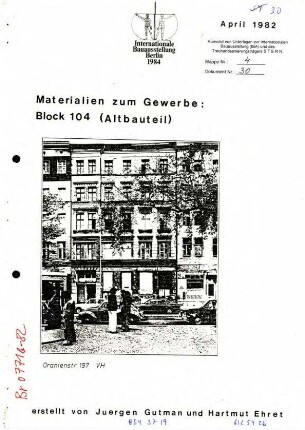 Gutachten: Gewerbe im Block 104               (Altbauteil)