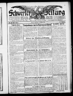 Schwerter Zeitung : Heimatblatt für die Stadt Schwerte und die Ämter Westhofen und Ergste : einzige in Schwerte gedruckte Zeitung