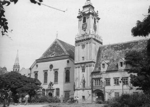 Pressburg / Bratislava, Altes Rathaus, Westfassade