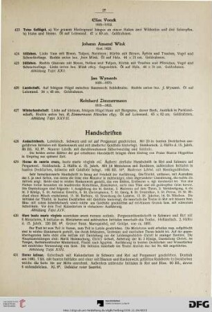 Handschriften (Nr. 428-436)