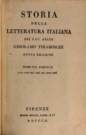 Storia della letteratura italiana, 7,2. Dall'anno MD fino all'anno MDC