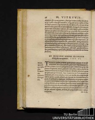 De Principiis Rerum Secundum Philosophorum opiniones. Cap. II.