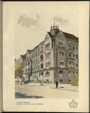 Miethaus in München. Architekt: Professor M. Dülfer in München.
