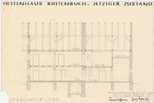 Hettenhaus, Rottenbuch: Längsschnitt 1:50
