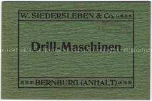 Katalog über Drillmaschinen
